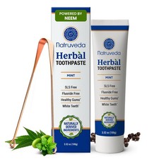 Natruveda Neem Herbal Toothpaste with Complimentary 3.53 Fl Oz Pack of 1