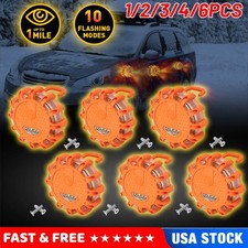1-6x Led Road Flare Emergency Light Roadside Safety Beacon Disc Flashers Warning 1-6x Led Road Flare Emergency Light Roadside Safety Beacon Disc Flashers Warning