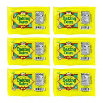 Ziyad Pure Date Paste 13 oz Pack of 6 No Added Sugar High Fiber Baking Spread