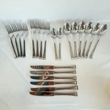 Food Network SAGE Flatware Stainless Silverware Fork Spoon Knife Lot of 22 Pcs