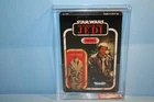 VINTAGE STAR WARS AFA GRADED MINT ON CARD HAN SOLO TRENCH COAT 70EX+ FIGURES