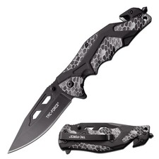 Tac-Force Spring Assisted Knife w/Aluminum Handle, Glass Breaker Pocket Clip