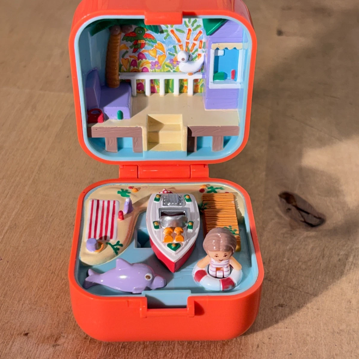 Vintage Bluebird Polly Pocket 1991 Lulu & her Speed Boat Ring Compact - Compleet - België