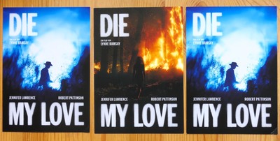 3 Postkarten Film ''Die My Love''_Lynne Ramsay_Jennifer Lawrence Robert Pattinson_