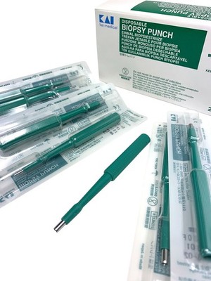 1,5mm - 8mm Piercing STERIL Kai Biopsie Stanze DERMALIMPLANTAT WERKZEUG - GRÖSSE WÄHLBAR!