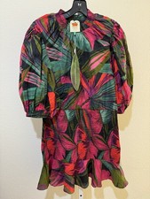 NWT Farm Rio Women’s Midnight Leaves Mini Dress - Size L