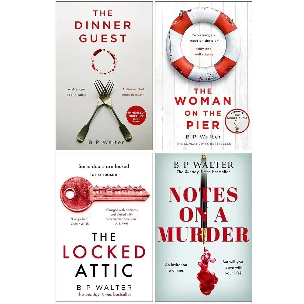 B. P. Walter 4 Books Collection Set Dinner Guest,Woman on the Pier, Locked Attic