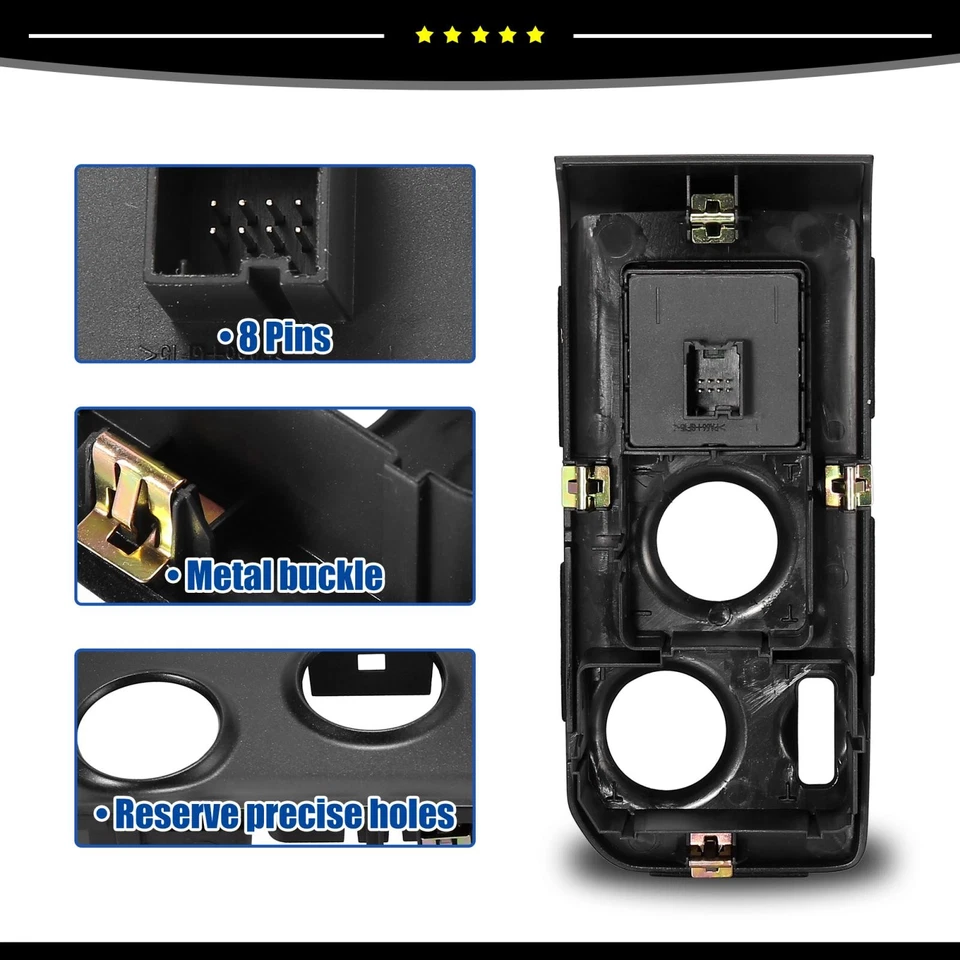 Pieza de 1 panel de interruptor de freno de remolque negro apto para GMC Sierra 2014-2019 Foto 4 de 4