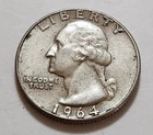 1964 Washington Quarter • 90% Silver • Strong Detail NMM   X48