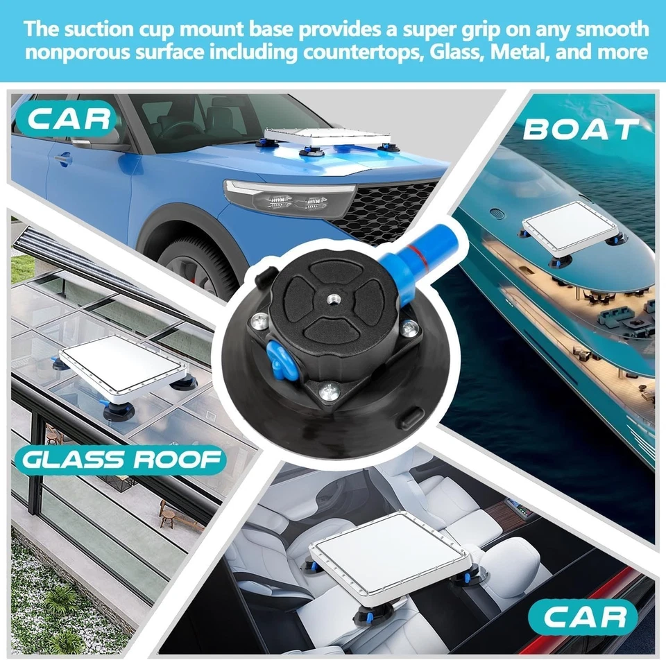 Durable 4.5-Inch Vacuum Suction Mounts for Countertops, Cars, and Boats - 4 Pack - Image 4 of 4