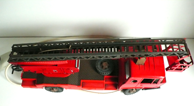 GAMA POMPIERS CAMION Grande Échelle 34cm Vintage Allemagne 267608364082
