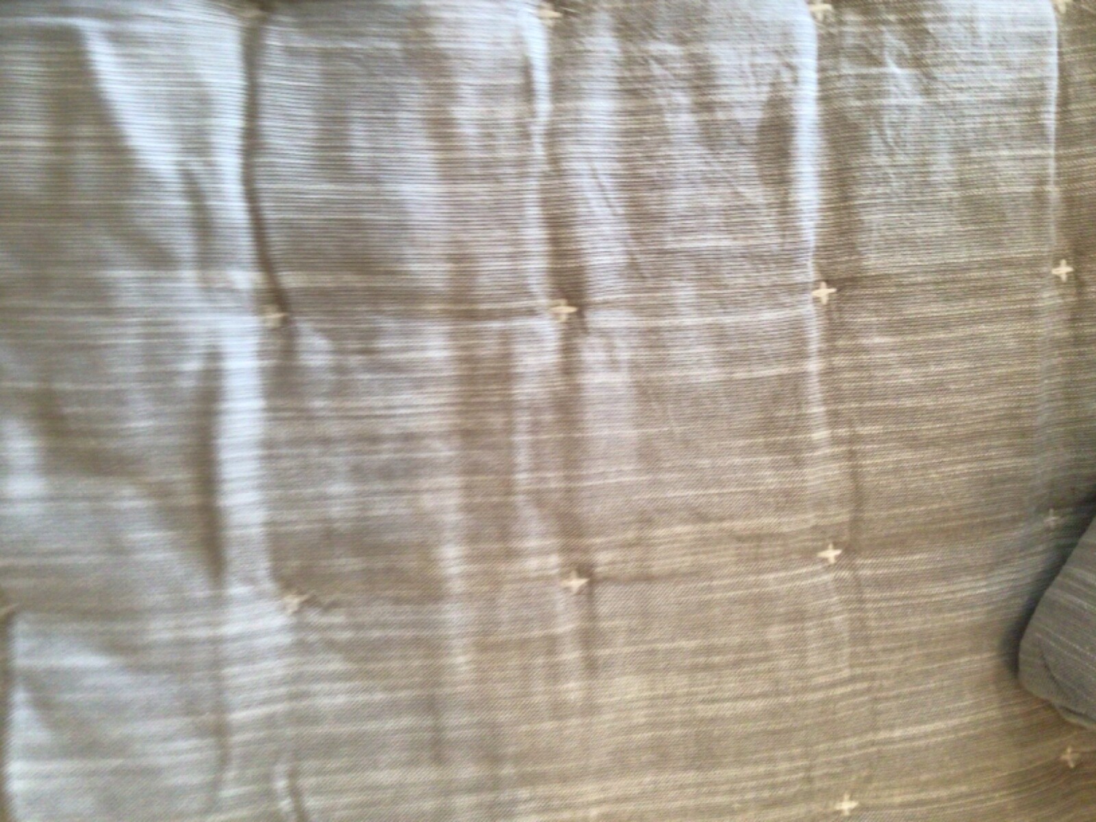 TAHARI Pillow shams STANDARD Set of 2 Cotton Quilted Grey Slubbled eBay