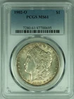 1902-O Morgan Silver $1 Dollar Toned Coin PCGS MS 61+ (8)