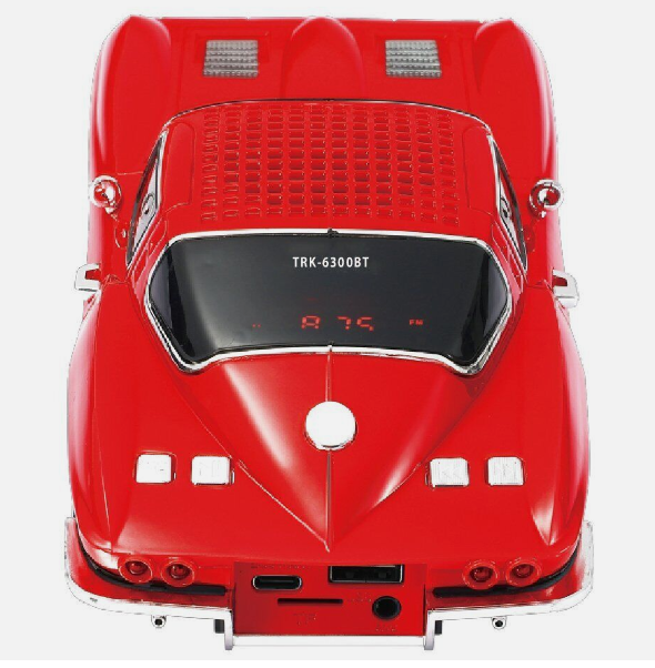 AUDIOBOX TRK-6300BT RED Corvette Retro Ride Bluetooth Toy AUDIOBOX TRK-6300BT RED Corvette Retro Ride Bluetooth Toy