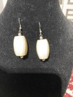 Necklace And pierced Earrings Coordinating Set Cream Color Bead — photo 5