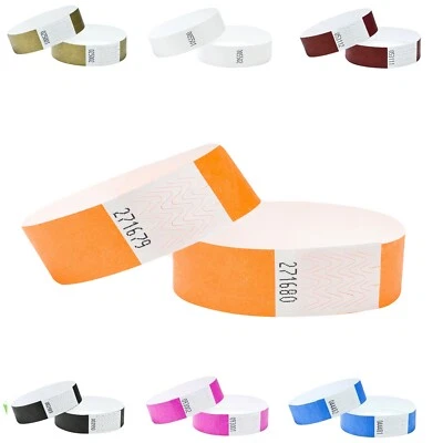 J&R WRISTBANDS Wristbands Security Party Event Festivals Clubs Tyvek® 19mm Tag Serial Numbered