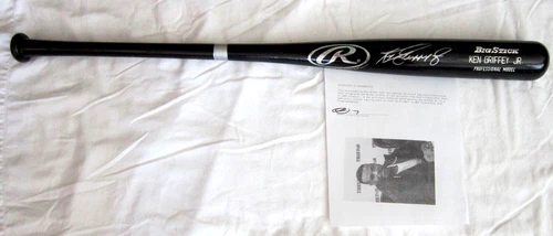 Ken Griffey, Jr. Silver Autograph Rawlings Big Stick Black Bat Pro Model B&J COA - Picture 1 of 6