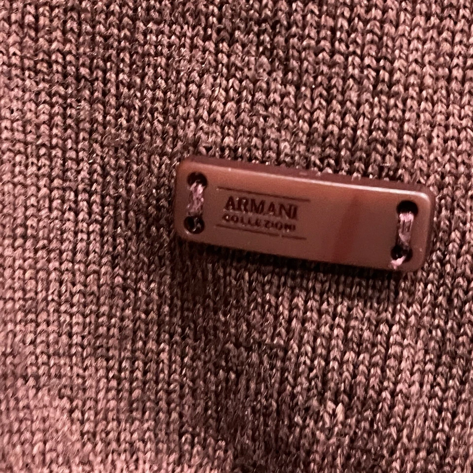 Suéter Armani Collezioni Hombre Cuello en V, Talla XL Granate Foto 3 de 4