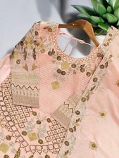 Elegant Jalpari Cotton Sharara Set with Embroidery Sequence  Lace Dupatta