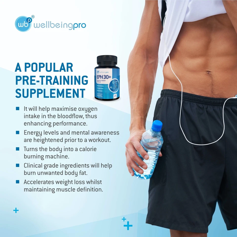 WBP Eph30+ Pre-Workout Energy Boost Weightloss Fat Burner Tablets Ephedrine Free - Image 3 of 4