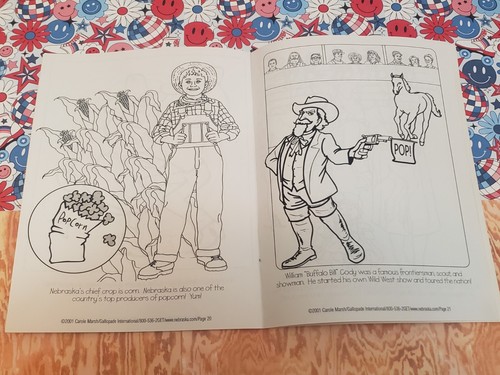 THE NIFTY NEBRASKA COLORING BOOK, CAROLE MARSH, PAPERBACK, 2001, - Picture 3 of 4