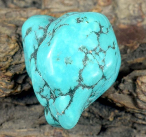 Pietra preziosa naturale Arizona blu turchese 70 carati bellezza addormentata esemplare grezzo - Foto 8 di 8