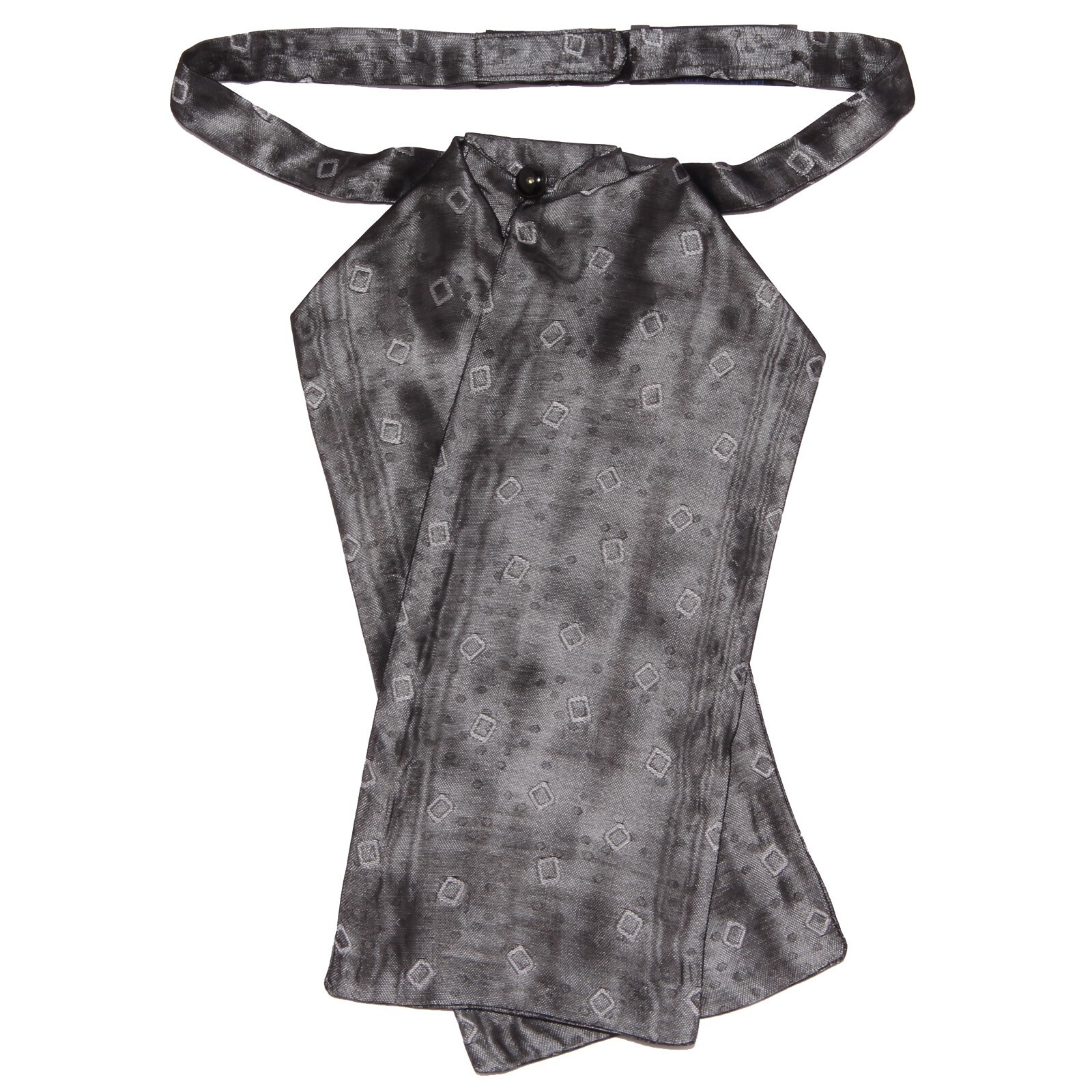 9598W галстук-бабочка Ascot uomo MESSORI, серый шелковый галстук-аскот с фиксированным узлом для мужчин