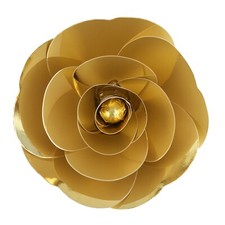 Mega Crafts - 16" Handmade Paper Pedal Flower - Metallic Gold, 1PC
