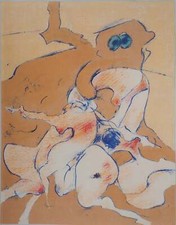 Dorothea TANNING : Les amants, Lithographie originale