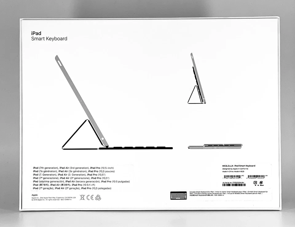 OEM Apple Smart Keyboard for iPad 7th 8th 9th Gen 10.5" (Black) - New MX3L2LL/A - Image 2 of 2