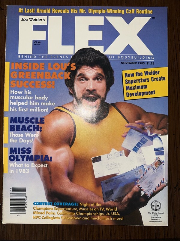 Flex Magazine November 1983 Lou Ferrigno