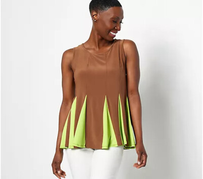 Women with Control Attitudes by Renee Como Jersey Contrast Tank Top Coconut Brow