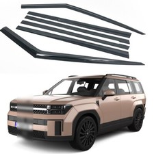 Smoke Tinted Black Window Visor Wind Deflector For 2026 Hyundai Santa Fe Hybrid
