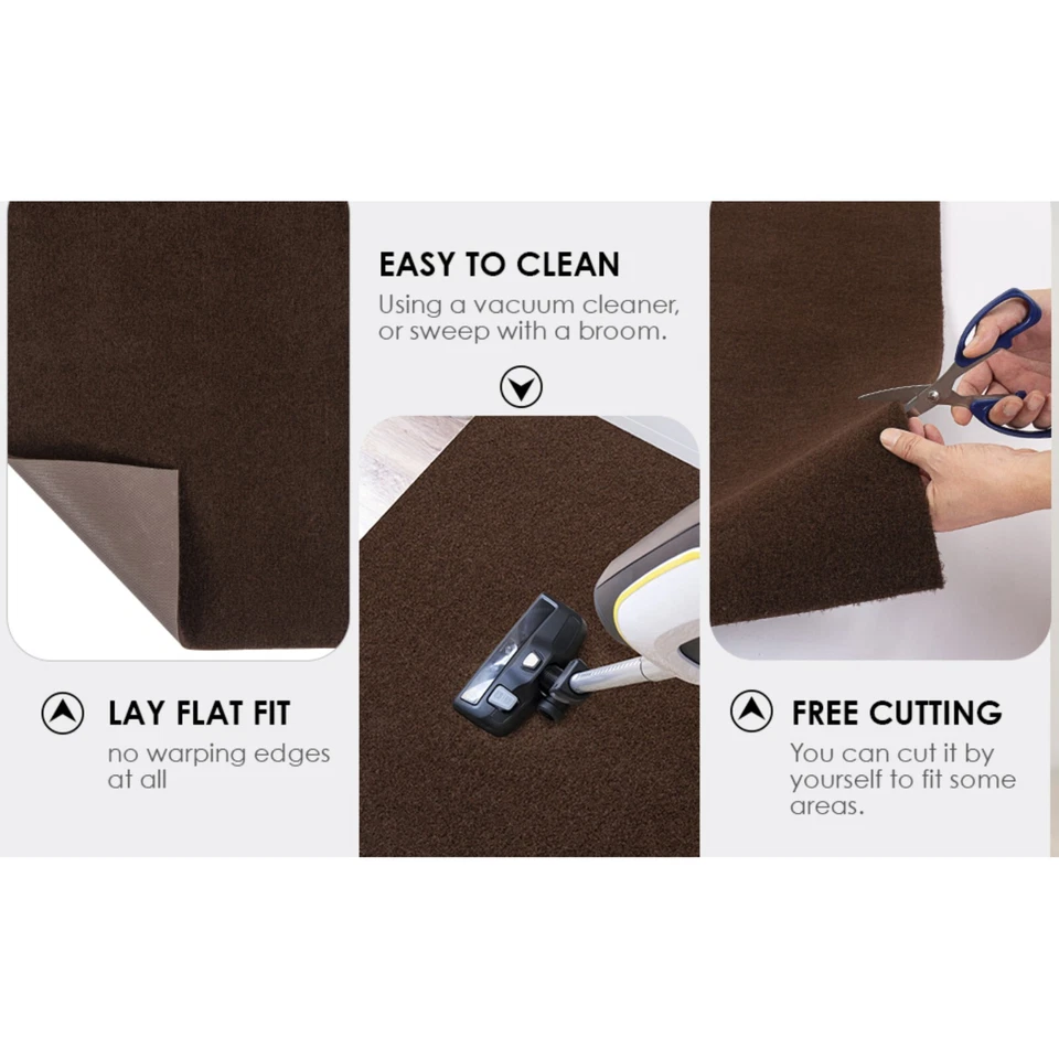 Area Rugs for Living Room or Bedroom, Brown Carpet Runner Rug Indoor Mat - Image 4 of 4