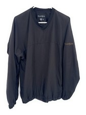 FootJoy FJ Golf M Pullover Windbreaker Jacket Long Sleeve Pockets Black