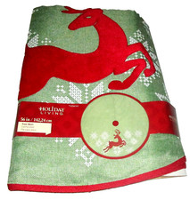 CHRISTMAS ROUND TREE SKIRT CHRISTMAS REINDEER TREE DIAMETERS UP TO 56"