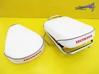 Fit HONDA C70 C90 White Front and Rear Saddle SEAT COMPLETE With Rear Rack  [mi]