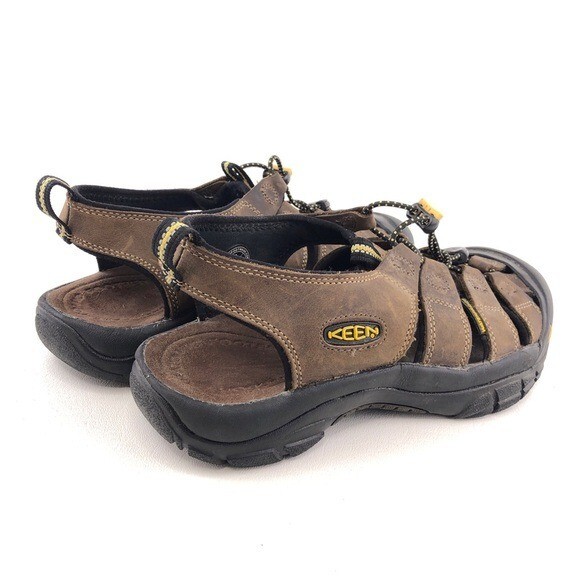 Sandali da trekking impermeabili Keen Newport da uomo taglia 10 EUR 43 pelle marrone outdoor