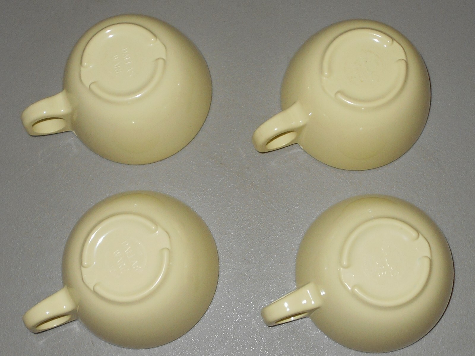 Dallas Ware C76 Yellow Cafeteria Melamine Cups Melmac Plastics MFG