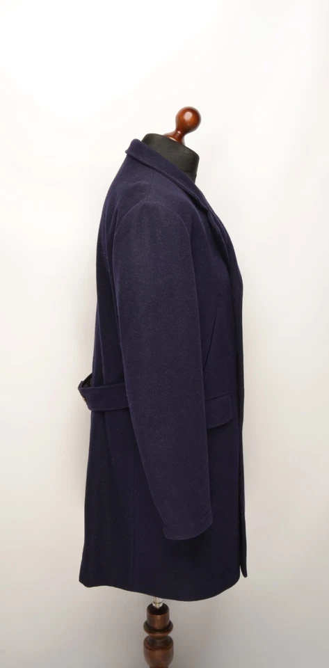 Men's GANT Rugger "The Doubler" Blue Wool Blend Double Breasted Overcoat Size XL - Image 4 of 4