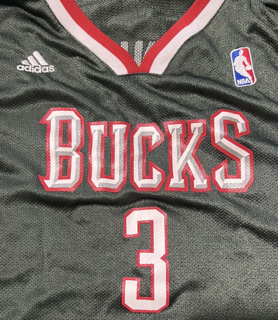 Vintage Adidas Milwaukee Bucks Brandon Jennings #3 Boy's Jersey