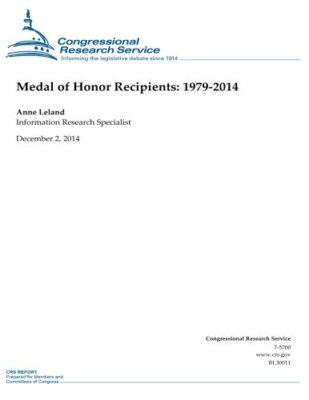 Medal of Honor Recipients: 1979-2014 (CRS Reports) 9781505450736 Free Shipping-