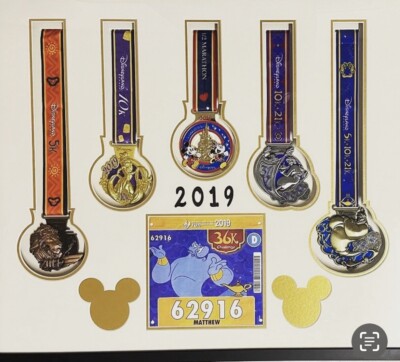 Run Disney Disneyland Paris Medals Full Set 2019 Medals 5k 10k