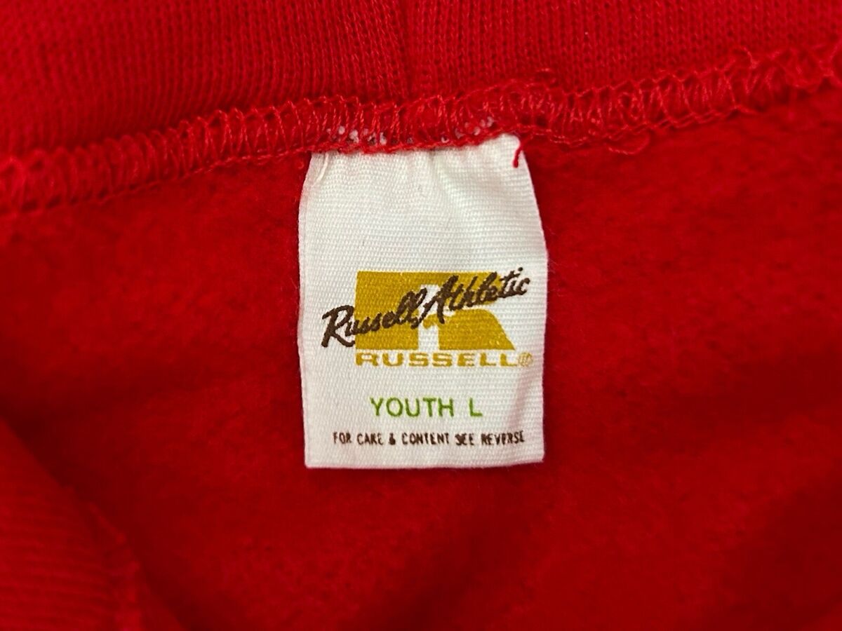 vintage russell athletic zip hoodie sweatshirt youth size L vintage russell athletic zip hoodie sweatshirt youth size L