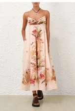 BNWT ZIMMERMANN ASCENSION TWIST FRONT DRESS - Size 2 In Stores For $850