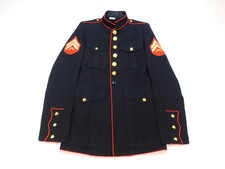 USMC Dress Blue Jacket 37 Regular US Marine Gabardine P/W 2312 Enlisted Coat