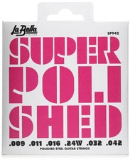 La Bella SP942 Super Polished Electric Guitar Strings - .009-.042 Extra Light