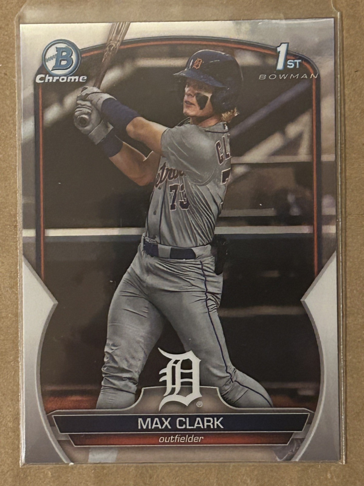 Max Clark 1st 2023 Bowman Draft Chrome Prospects Refractor #BDC-76 Tigers