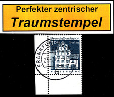Berlin 1 DM Bauten 282 Eckrand EUR E3 Tages Vollstempel FFM 23.2.67 mit Gummi
