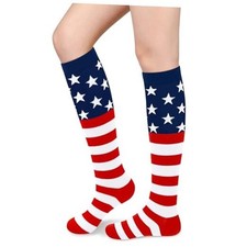 Womens Knee High Socks for Women Knee Socks for Women One Size American Flag